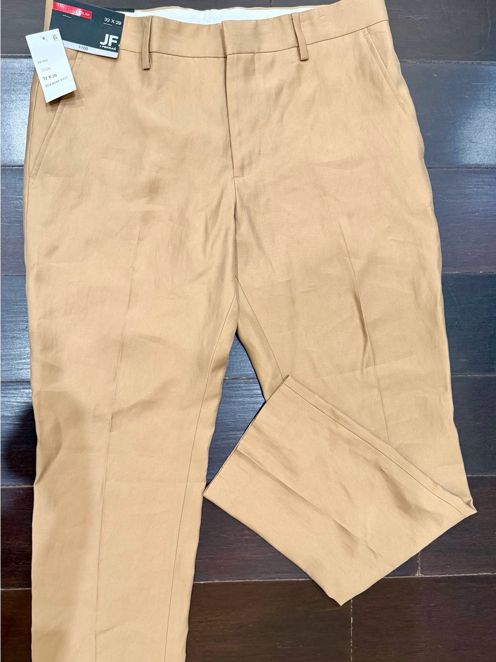 Tan Slim Fit Chinos for Men